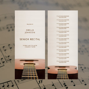 Modern Gitarrmusik Senior Recital Programlista
