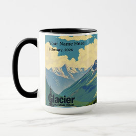 Modern Glacier National Park Retro Heritage Mugg