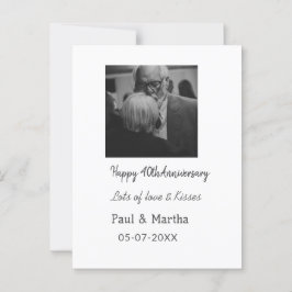 Modern glad 40-årsjubileum lägg till namn datum fo vykort