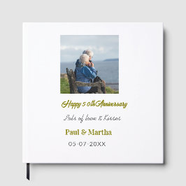 Modern glad 50-årsdaglägg till namn datum foto gästböcker