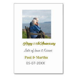 Modern glad 50-årsjubileum lägg till namn datum fo bordsnummer