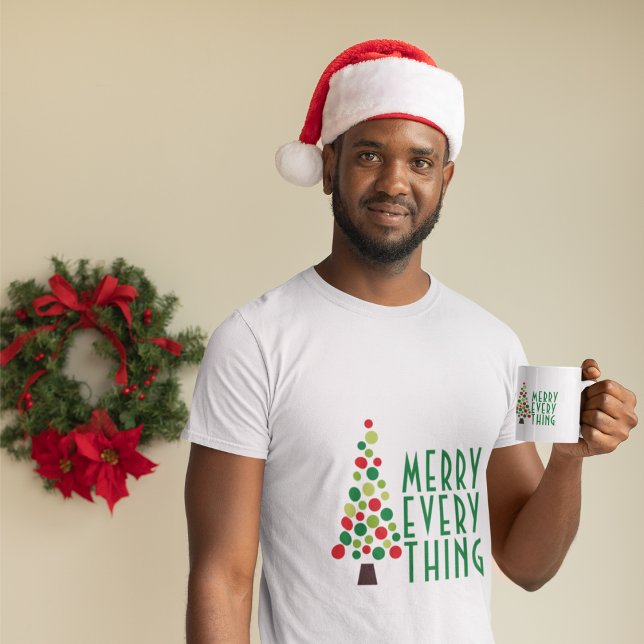 Modern Glad Allting  Julgran  T Shirt (Holiday tee with matching mug available)