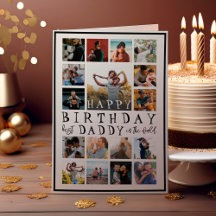 Modern Glad Födelsedag Pappa Svart & Vitt 17 Foto