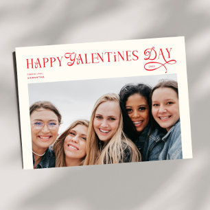Modern Glad Galentines dag Bästa vänner Foto Julkort