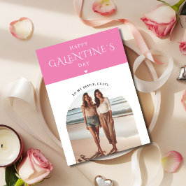 Modern Glad Galentine's Day Till Min Bästa Vän Fot Julkort