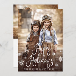 Modern Glad helg 2 PHOTO-jul Hälsning Julkort