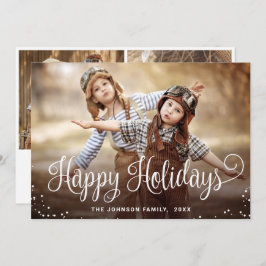 Modern Glad helg 3 PHOTO-jul Hälsning Julkort