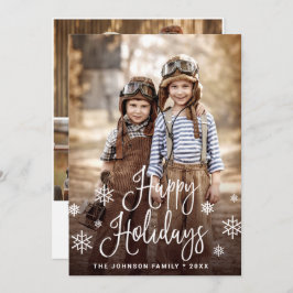 Modern Glad helg 4 PHOTO-jul Hälsning Julkort