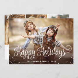 Modern Glad helg 4 PHOTO-jul Hälsning Julkort