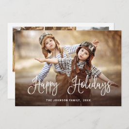 Modern Glad helg 4 PHOTO-jul Hälsning Julkort