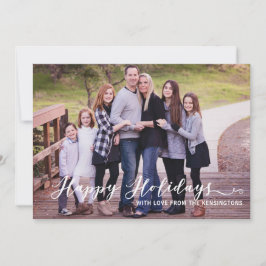 Modern Glad helg - enkel skripttypografi Julkort