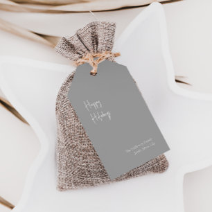Modern Glad helg Märkre för Silver-familjen Presentetikett