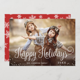 Modern Glad helg PHOTO-jul Hälsning Julkort