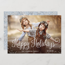 Modern Glad helg PHOTO-jul Hälsning Julkort