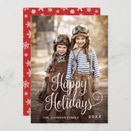 Modern Glad helg PHOTO-jul Hälsning Julkort