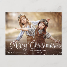 Modern Glad helg PHOTO-jul Hälsning Vykort