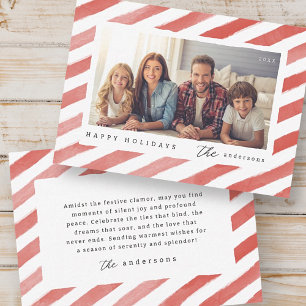Modern Glad Jul Christmas Familjefoto Julkort