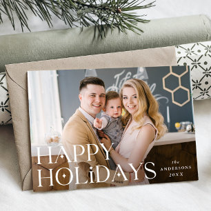 Modern Glad Jul Fotografi Julkort