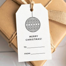 Modern Glad Jul med julgranskula