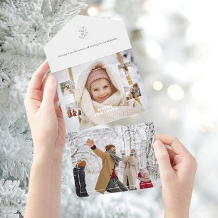 Modern Glad Jul Tunn Linje Ram 5-Foto