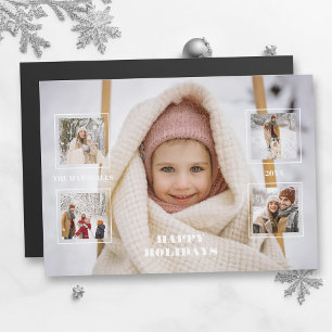 Modern Glad Jul Tunn Linje Ram 5-Foto