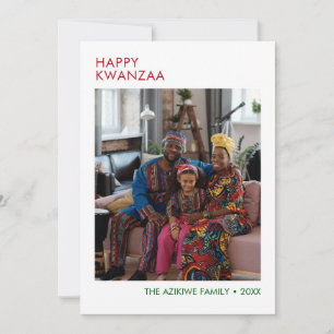 Modern Glad Kwanzaa Foto Högtidskort Julkort