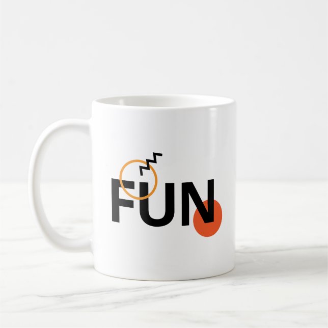 Modern, glad, livfull, coola, Roligt för trendiget Kaffemugg (Vänster)