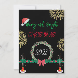 Modern Glad Och Ljuvlig Jul 2023 kul Julkort