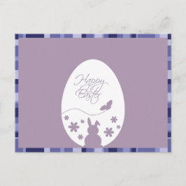 Modern Glad påsk Egg Pastel Lila Helgdag Post Helg Vykort