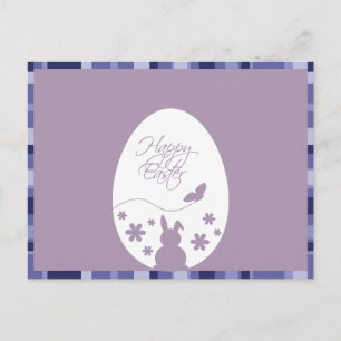 Modern Glad påsk Egg Pastel Lila Helgdag Post Helg Vykort