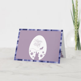 Modern Glad påsk Egg Pastel Lila Helgkort