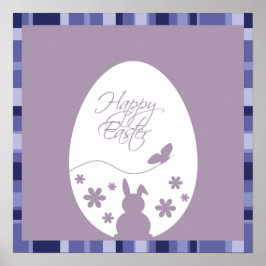 Modern Glad påsk Egg Pastel Lila Poster