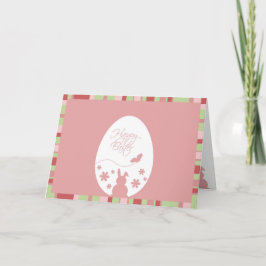 Modern Glad påsk Egg Pastel Rosa Helgkort