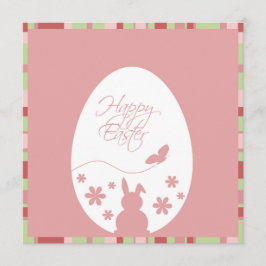 Modern Glad påsk Egg Pastel Rosa Inbjudningar