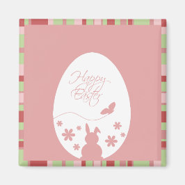 Modern Glad påsk Egg Pastel Rosa Magnet