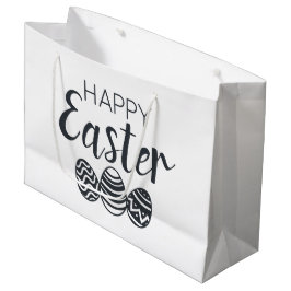 Modern Glad påsk Eggs Black White Cute