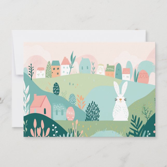 Modern Glad påsk-konsthistoria Julkort (Framsida)