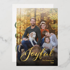 Modern Glad Skrift Familjefoto och Bow Ram