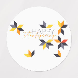 Modern, glad utformning av Happy thanksgiving Klistermärke