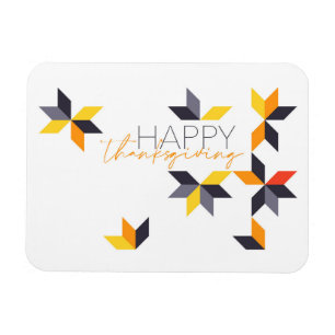 Modern, glad utformning av Happy thanksgiving Magnet