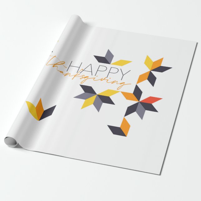Modern, glad utformning av Happy thanksgiving Presentpapper (Utrullad)
