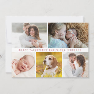 Modern Glad valentins Anpassningsbar-familj Foton Julkort