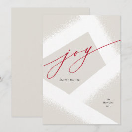 Modern Glädje Enkel Abstrakt Icke-Foto Julkort