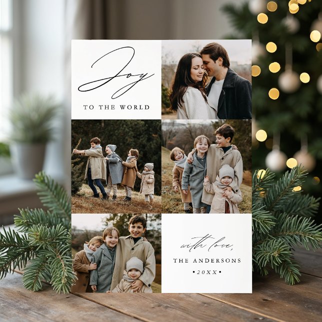 Modern glädje för världen 5 Foto Julkort (Skapare uppladdad)