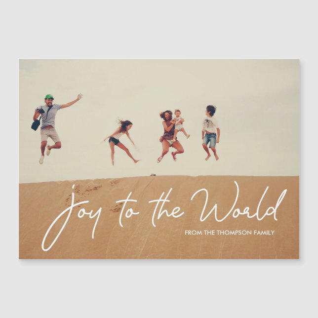 Modern glädje till World Roligt Julfoto (Framsida)