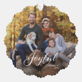 Modern Glädjefull Skript Familjefoto