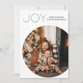 Modern glädjens minimala jul julkort