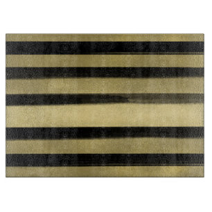 Modern Glam Black & Guld Push Stroke Rand Chic