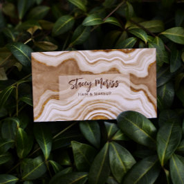 Modern Glam Chic Abstrakt Agate QR-kod Visitkort