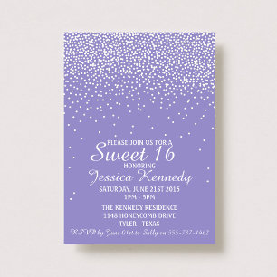 Modern Glam Confetti Sweet 16 Birthday Inbjudningar